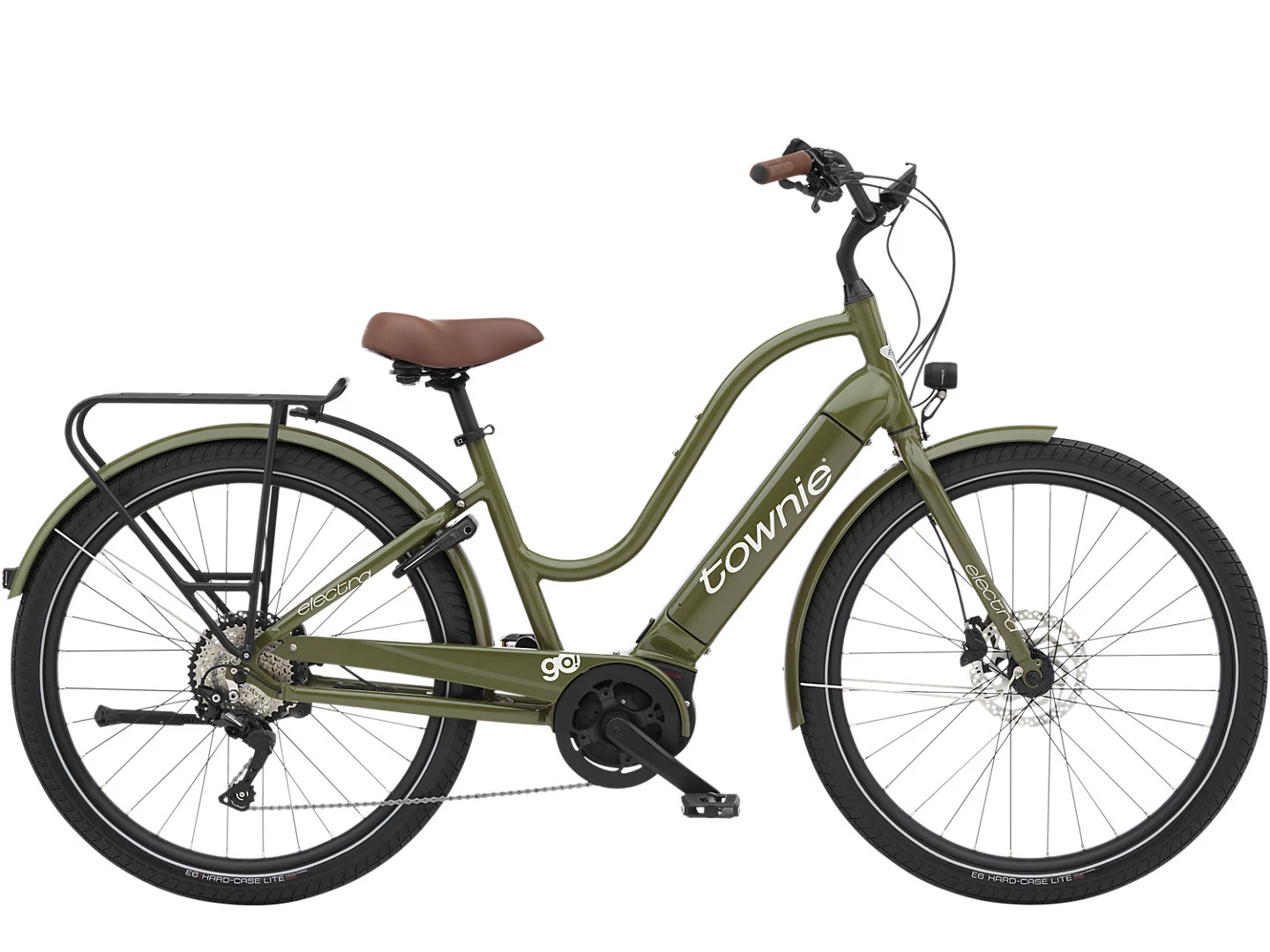 Electra Townie Path Go! Step Through Olive 10D 3 Electra Townie Path Go! Step Through Olive 10D