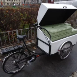 Christiania Bikes NoBox Cargo – Suuri Sähköavusteinen Laatikkopyörä -Sähköpyörät Myymälä products ruokafillari catering pyora christiania bike cargo